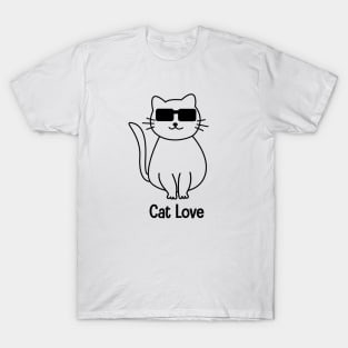 Cat love - glasses cat T-Shirt